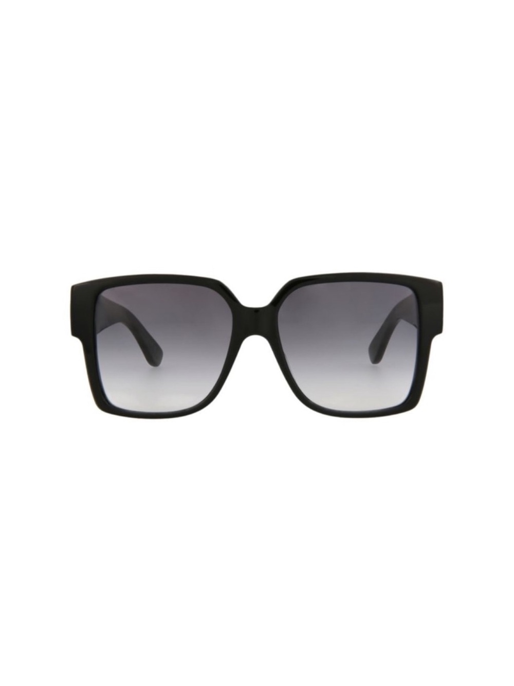 Saint Laurent Black Square Sunglasses with Gradient Gray Lenses - Picture 1 of 11